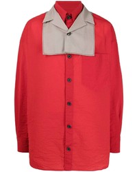 Мужская красная рубашка с длинным рукавом от Kolor