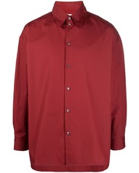 Мужская красная рубашка с длинным рукавом от Lemaire