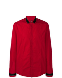 Мужская красная рубашка с длинным рукавом от Les Hommes