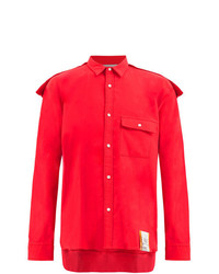 Мужская красная рубашка с длинным рукавом от Maison Mihara Yasuhiro