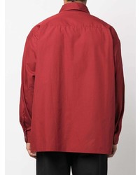 Мужская красная рубашка с длинным рукавом от Lemaire