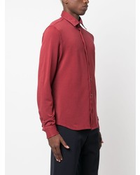 Мужская красная рубашка с длинным рукавом от Fedeli