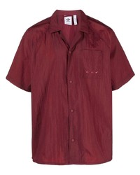 Мужская красная рубашка с коротким рукавом с принтом от adidas