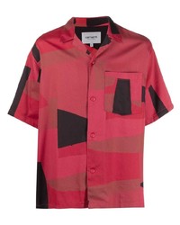 Мужская красная рубашка с коротким рукавом с принтом от Carhartt WIP
