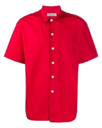 Мужская красная рубашка с коротким рукавом от Alexander McQueen