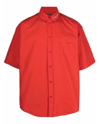 Мужская красная рубашка с коротким рукавом от Balenciaga