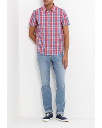 Мужская красная рубашка с коротким рукавом от Baon