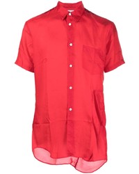 Мужская красная рубашка с коротким рукавом от Comme Des Garcons SHIRT