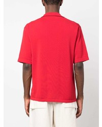 Мужская красная рубашка с коротким рукавом от Roberto Collina