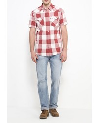 Мужская красная рубашка с коротким рукавом от Levi's