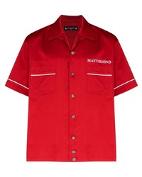Мужская красная рубашка с коротким рукавом от Mastermind Japan