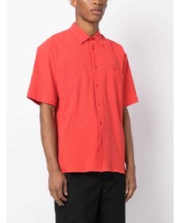 Мужская красная рубашка с коротким рукавом от YMC