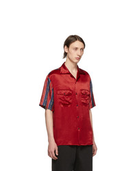Мужская красная рубашка с коротким рукавом от Gucci