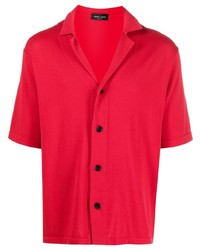 Мужская красная рубашка с коротким рукавом от Roberto Collina