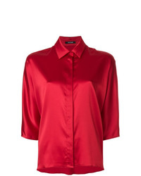 Женская красная рубашка с коротким рукавом от Styland