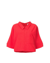 Женская красная рубашка с коротким рукавом от Thom Browne