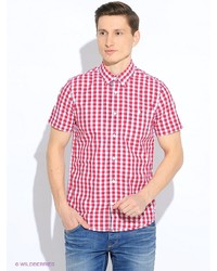 Мужская красная рубашка с коротким рукавом от Tom Tailor