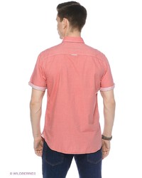 Мужская красная рубашка с коротким рукавом от Tom Tailor