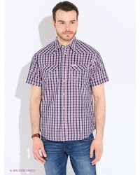 Мужская красная рубашка с коротким рукавом от Wrangler