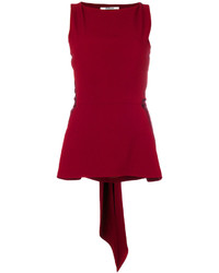 Красная сатиновая блузка от Chalayan