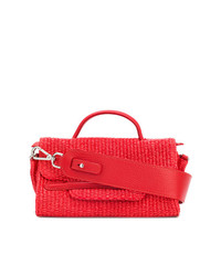 Красная соломенная большая сумка от Zanellato