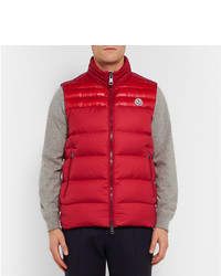 Мужская красная стеганая куртка без рукавов от Moncler