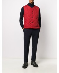Мужская красная стеганая куртка без рукавов от MACKINTOSH
