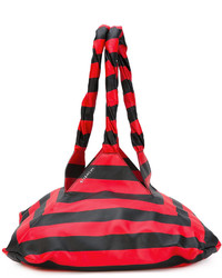 Женская красная сумка в горизонтальную полоску от Givenchy