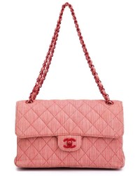 Женская красная сумка из плотной ткани от Chanel