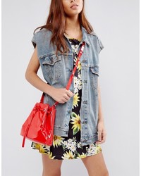 Красная сумка-мешок от Monki