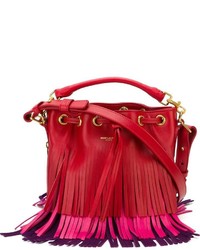 Красная сумка-мешок от Saint Laurent