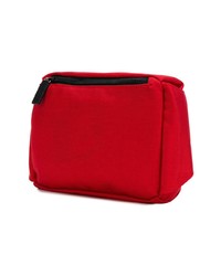 Красная сумка почтальона с принтом от DSQUARED2