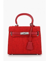 Красная сумка-саквояж из плотной ткани от Marco Bonne`