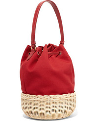 Красная сумка через плечо из плотной ткани от Prada