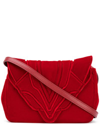 Красная сумка через плечо от Elena Ghisellini