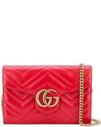 Красная сумка через плечо от Gucci
