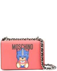 Красная сумка через плечо от Moschino