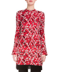 Красная туника с принтом