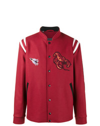 Мужская красная университетская куртка от Lanvin