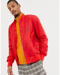 Мужская красная университетская куртка от Love Moschino
