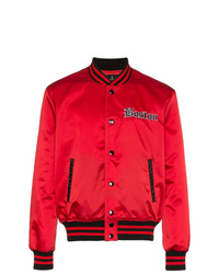 Мужская красная университетская куртка от Marcelo Burlon County of Milan