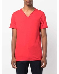 Мужская красная футболка на пуговицах от Zadig & Voltaire
