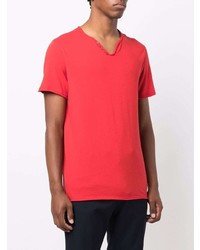 Мужская красная футболка на пуговицах от Zadig & Voltaire