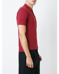 Мужская красная футболка-поло с вышивкой от Comme Des Garcons Play