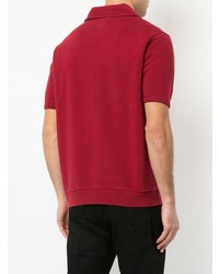 Мужская красная футболка-поло с вышивкой от Kent & Curwen