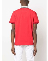 Мужская красная футболка-поло с вышивкой от Billionaire