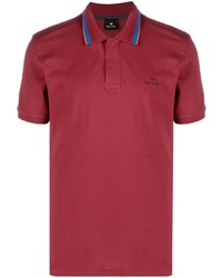 Мужская красная футболка-поло с вышивкой от PS Paul Smith