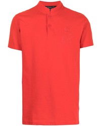 Мужская красная футболка-поло с вышивкой от Shanghai Tang