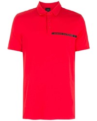 Мужская красная футболка-поло с принтом от Armani Exchange