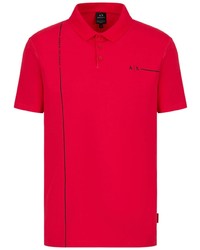 Мужская красная футболка-поло с принтом от Armani Exchange